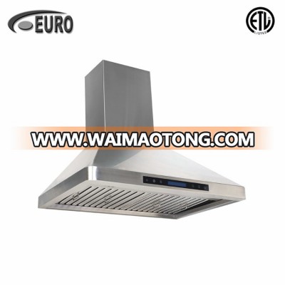 30" 750mm American Style Wall Mounted Kitchen Chimney Stainless Steel Range Hood