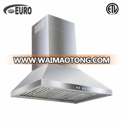 42" High End Kitchen Wall Stainless Steel Range Hood with baffle filters